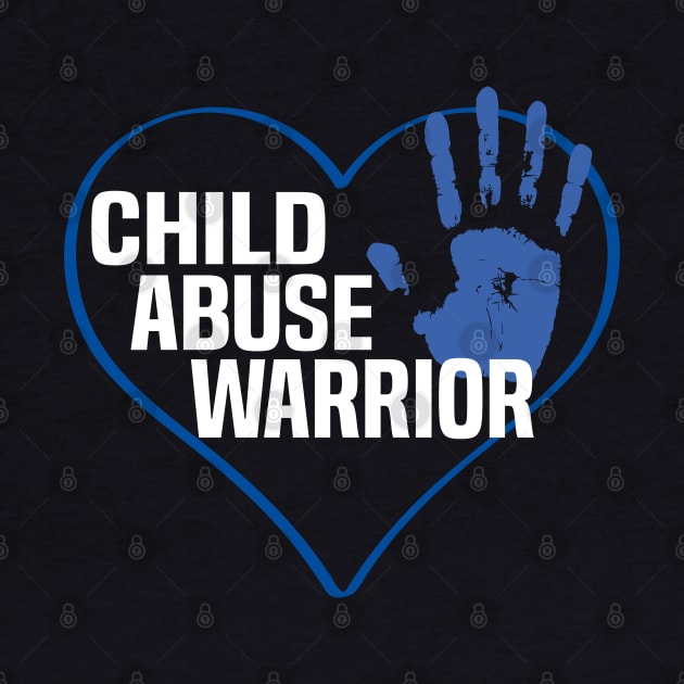 Child Abuse Awareness Warrior Blue Heart by Uniqueify